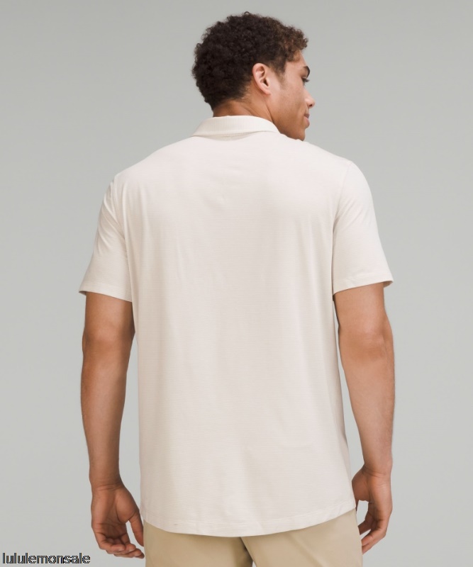 Lululemon Verkauf DELULU740 | White Opal Evolution Kurzarm Poloshirt